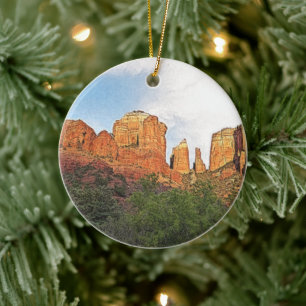 Cathedral Rock Sedona, Arizona Christmas Holiday Ceramic Ornament