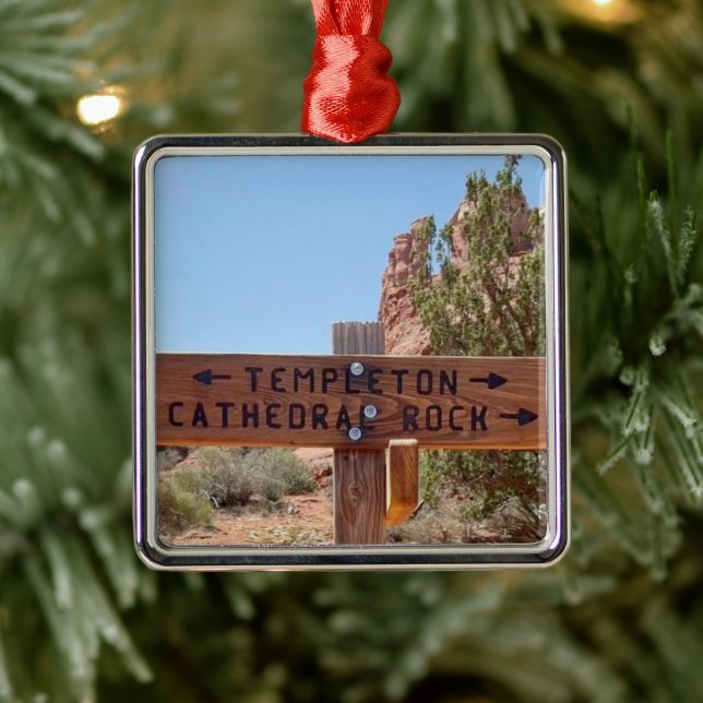 Cathedral Rock Sedona Arizona Metal Ornament (Tree)