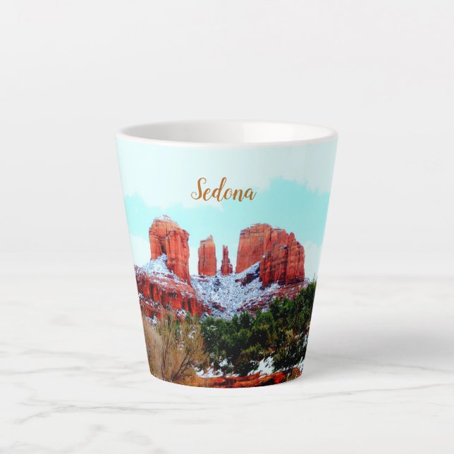 Cathedral Rock Sedona  Thunder Cove Latte Mug (Front)