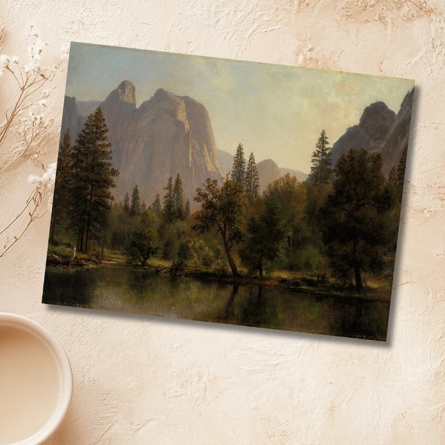 Cathedral Rocks, Yosemite Valley Albert Bierstadt Postcard (Creator Uploaded)
