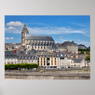 Cathedral Saint Louis at Blois in France Postcard  Poster