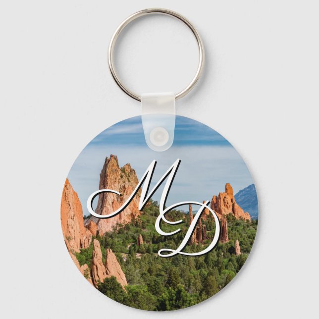 Cathedral Spires Formations Colorado Key Chain (Front)