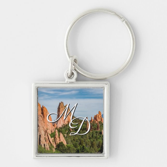 Cathedral Spires Formations Colorado Keychain (Front)