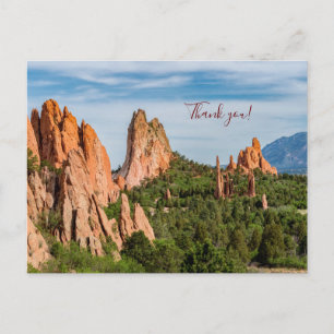Cathedral Spires Formations Colorado Thank You Postcard