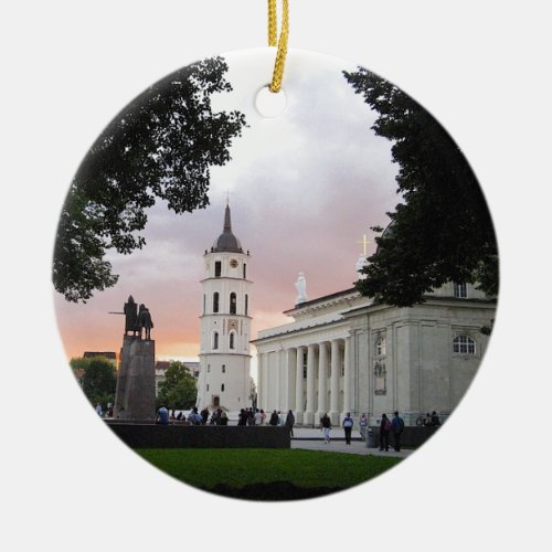 Cathedral Square in Vilnius LITHUANIA ___ Ceramic Ornament