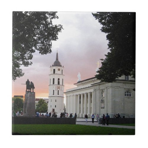 Cathedral Square in Vilnius LITHUANIA ___ Ceramic Tile