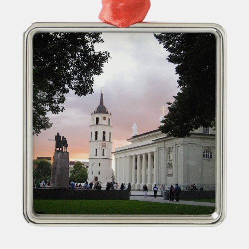 Cathedral Square in Vilnius LITHUANIA ___ Metal Ornament