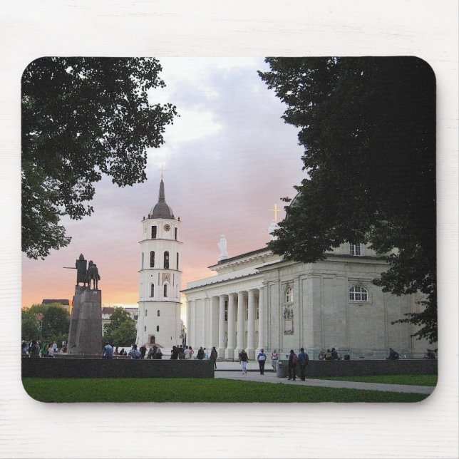 Cathedral Square in Vilnius, LITHUANIA --- Mouse Pad (Front)
