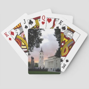 Cathedral Square in Vilnius, LITHUANIA --- Poker Cards