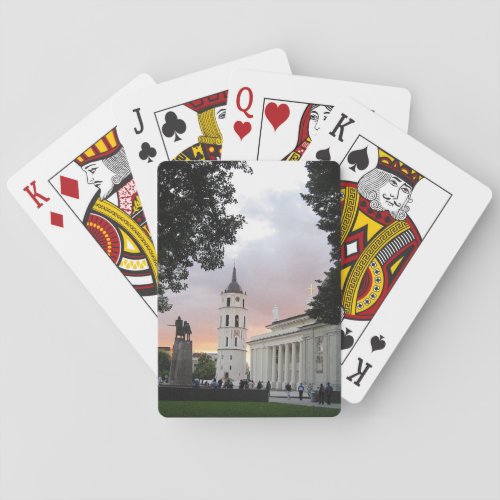 Cathedral Square in Vilnius LITHUANIA ___ Poker Cards