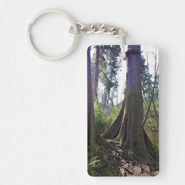 Cathedral Tree, Astoria, Oregon Keychain (Front)