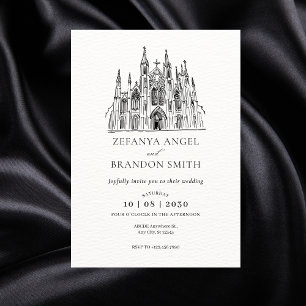 Cathedral wedding Invitation