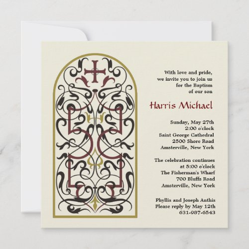 Cathedral Window Invitation