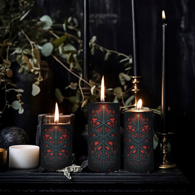 Cathedral Window Pillar Candle (Creator Uploaded)