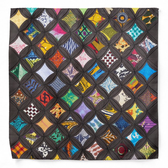 Cathedral window quilt bandana (Front)
