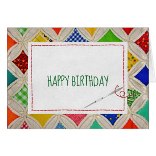 Cathedral Window Quilt Birthday Cards