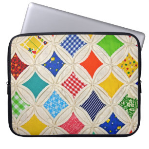 Cathedral Window Quilt Design Laptop Sleeve
