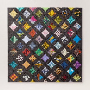 Cathedral window quilt jigsaw puzzle