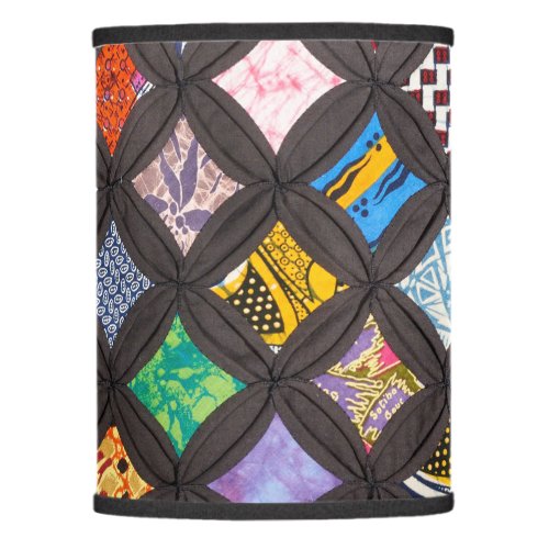 Cathedral window quilt lamp shade