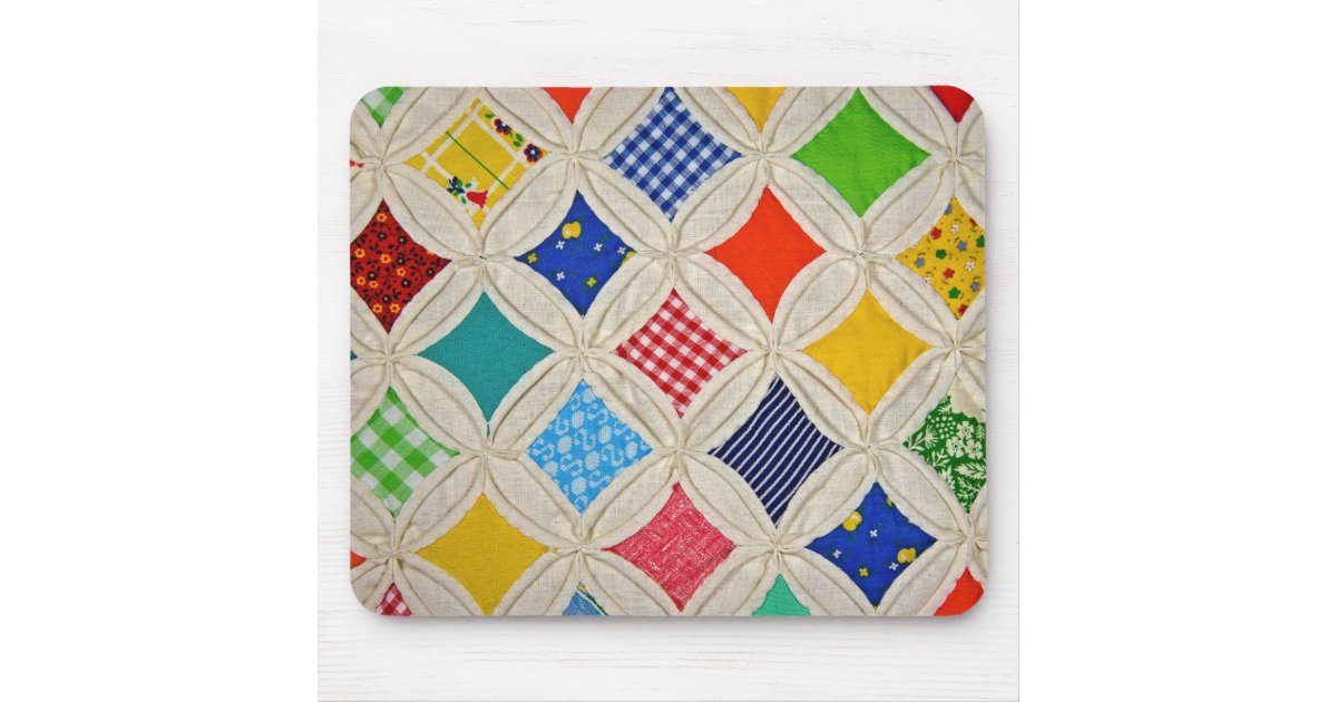 Cathedral Window quilt Mouse Pad Zazzle