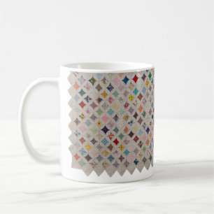 Cathedral window quilt mug
