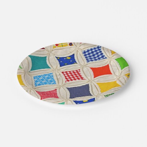 Cathedral Window Quilt Paper Plates