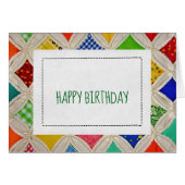 Cathedral Window quilt pattern for birthday (Front Horizontal)