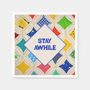 Cathedral Window Quilt Pattern Napkins