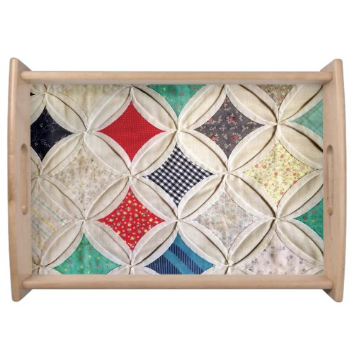 Cathedral Window Quilt Pattern Serving Tray