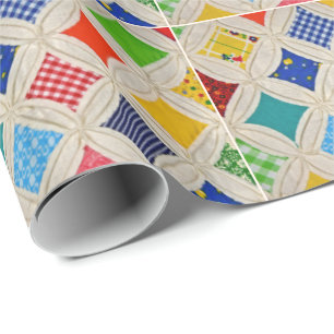 Cathedral Window quilt pattern Wrapping Paper