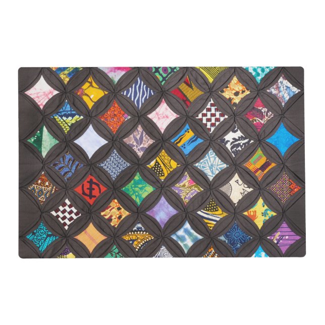 Cathedral window quilt placemat (Front)