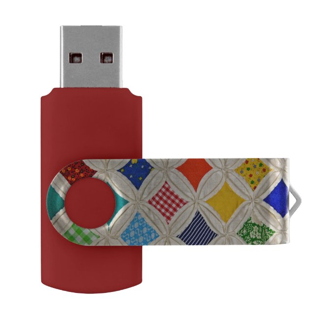 Cathedral Window Quilt USB Flash Drive (Opened)