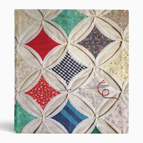 Cathedral Window Quilt With Needle 3 Ring Binder