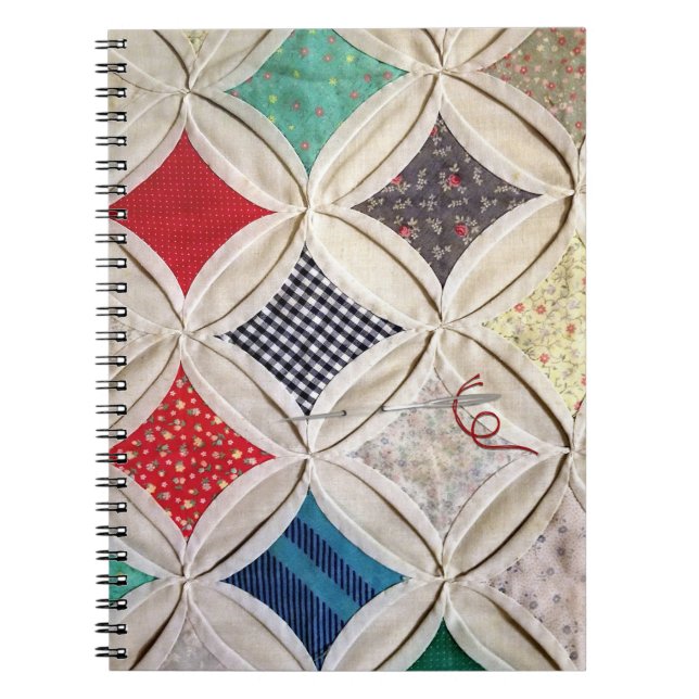 Cathedral Window Quilt With Needle Notebook (Front)