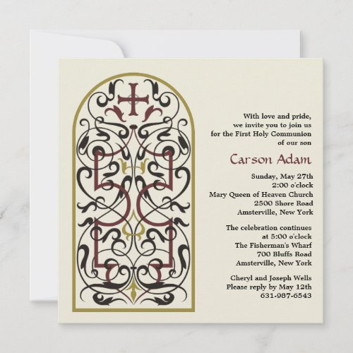 Cathedral Window Religious Invitation