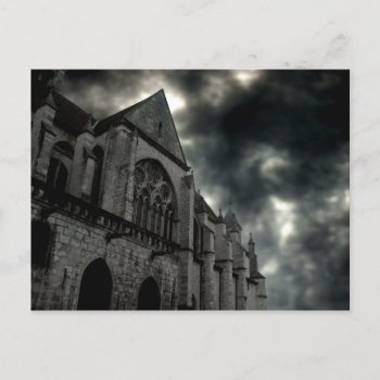 Cathedral With Dramatic Sky Postcard by TheHopefulRomantic at Zazzle