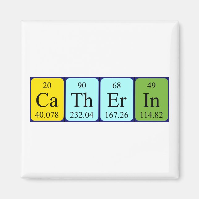 Catherin periodic table name magnet (Front)