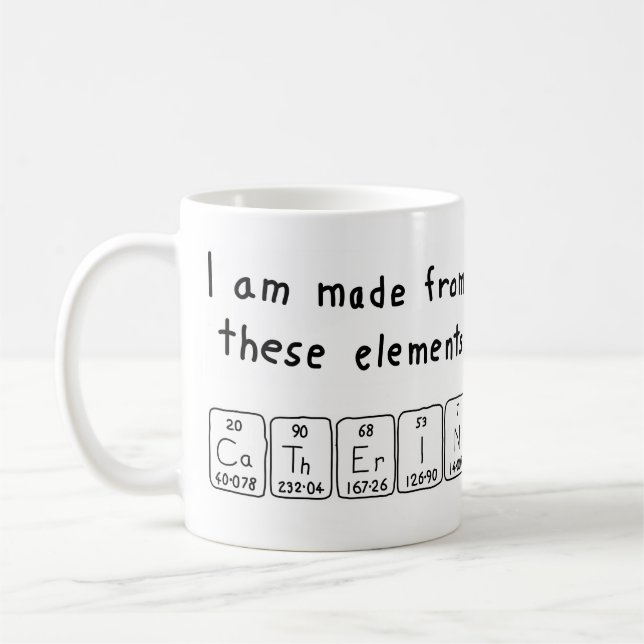 Catherin periodic table name mug (Left)