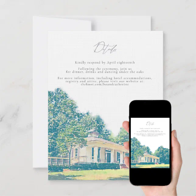 Catherine & Bo Details Card Zazzle