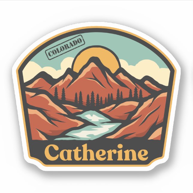 Catherine, Colorado Sticker (Front)