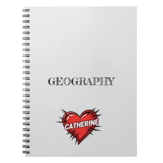 Catherine Heart Gray Notebook (Front)