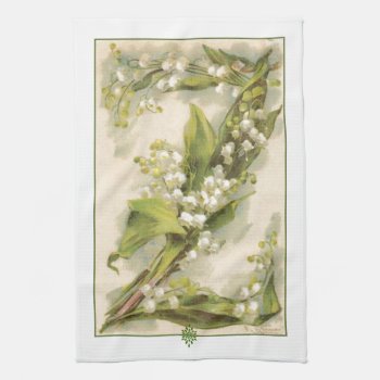 Catherine Klein Flower Alphabet Z Lily Of Valley Towel by MagnoliaVintage at Zazzle