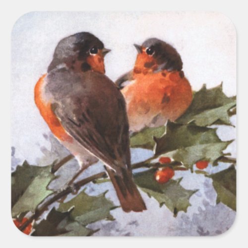 Catherine Klein Robins on Holly Square Sticker