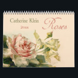 Catherine Klein Roses Calendar<br><div class="desc">Collection of beautiful watercolor roses by Victorian artist Catherine Klein. This collection was published by the Tuck Postcard Company and date from 1900 to 1908. Each month features a different rose print in pastel shades of pink,  yellow,  peach and red on a complementary textured background.</div>