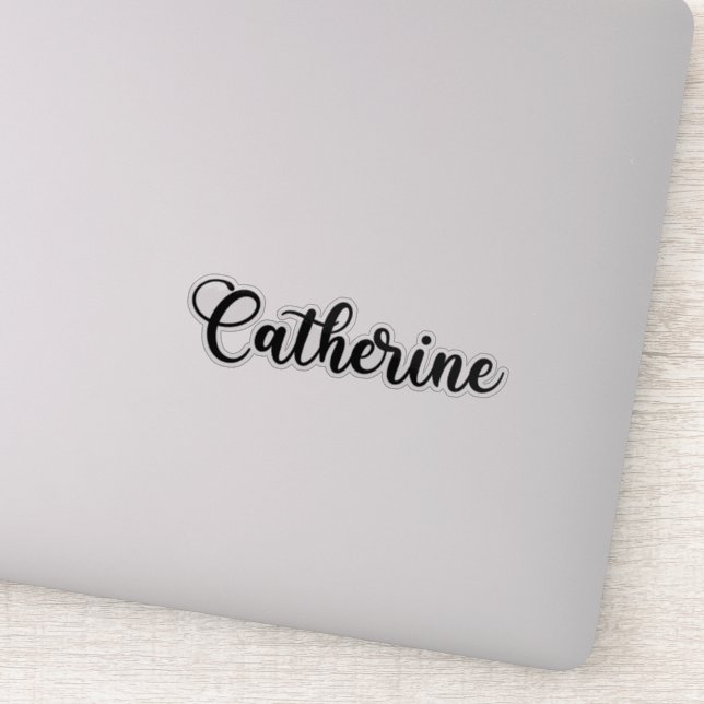 Catherine Name - Handwritten Calligraphy Sticker (Detail)