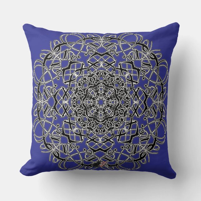 Catherine Octa Glyph Throw Pillow (Front)