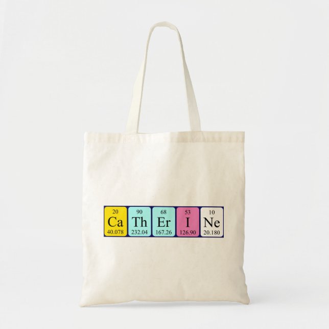 Catherine periodic table name tote bag (Front)