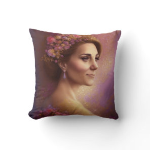 Catherine Princess Of Wales Throw Pillow