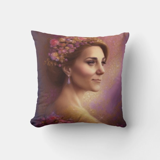 Catherine Princess Of Wales Throw Pillow (Front)