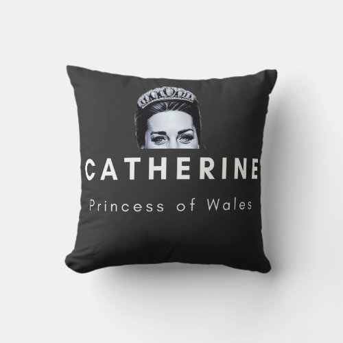 Catherine Princess of Wales  Throw Pillow